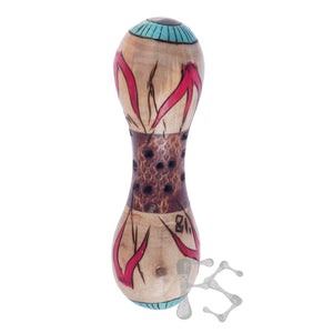 FIDGETSTYX • EYEZ B ROLLIN • WEIGHTED • Knuckle Roller • Banksia Pod & Pine • Lacquer Finish