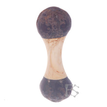 FIDGETSTYX • ARCHIVES • Rattle Roller • Knuckle Roller & Mini Rattle Hybrid • Pine w Kukui Nut Ends & added HOLES • Oil Finish