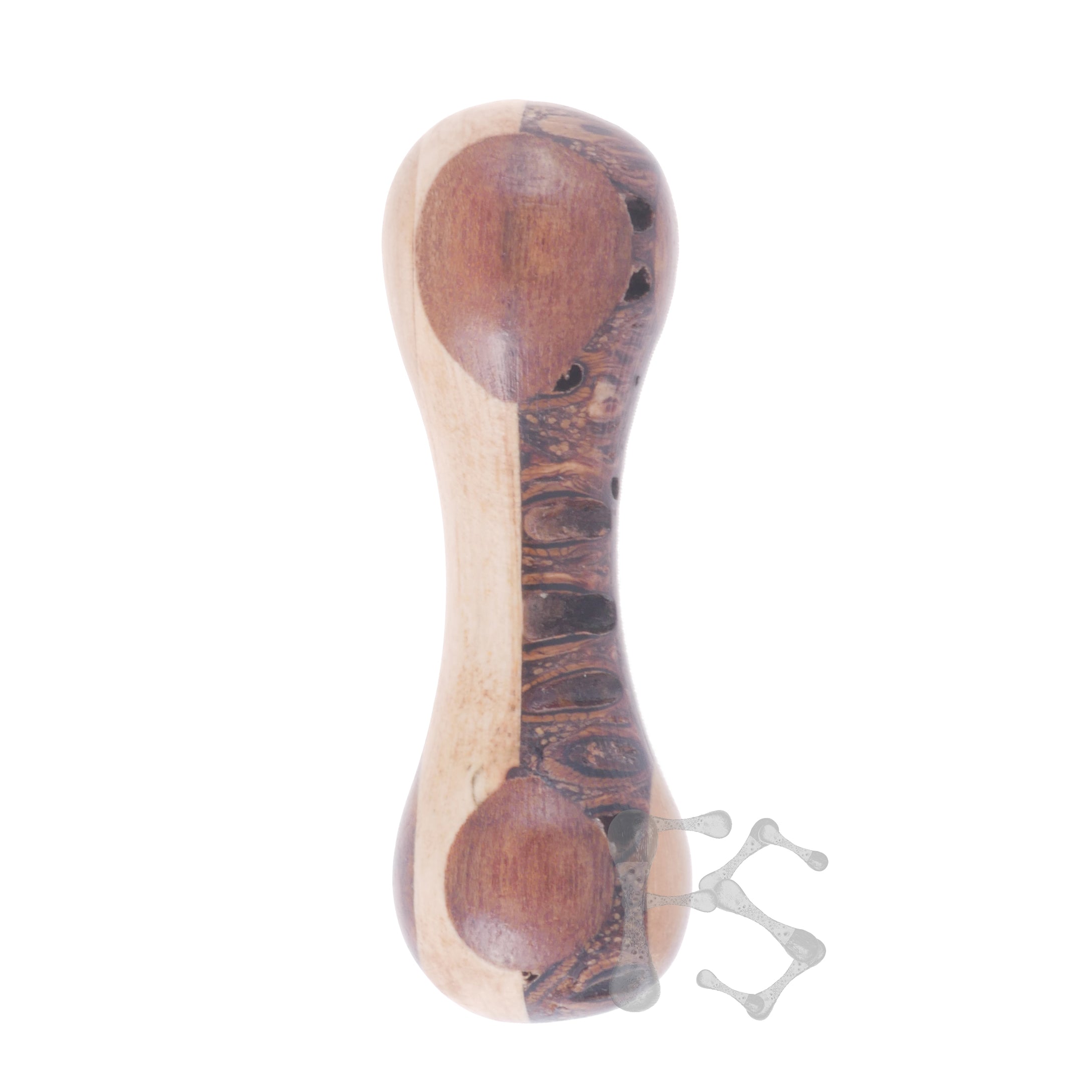 FIDGETSTYX • 4.0 • HVY WEIGHT MINI Knuckle Roller • Oak + Banksia Tree Pod + Koa + • Lacquer Finish