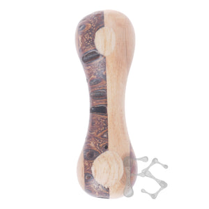 FIDGETSTYX • 4.0 • HVY WEIGHT MINI Knuckle Roller • Oak + Banksia Tree Pod + Koa + • Lacquer Finish