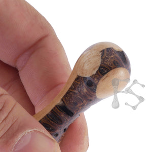 FIDGETSTYX • 4.0 • HVY WEIGHT MINI Knuckle Roller • Oak + Banksia Tree Pod + Koa + • Lacquer Finish
